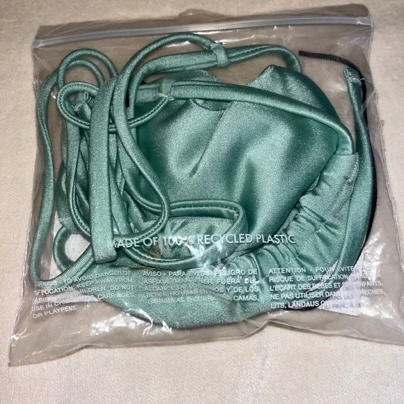 Jade swim via bikini top seafoam sheer size L - Picture 6 of 9